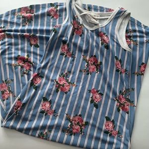 Jenna and Jessica blue,white,and pink dress.